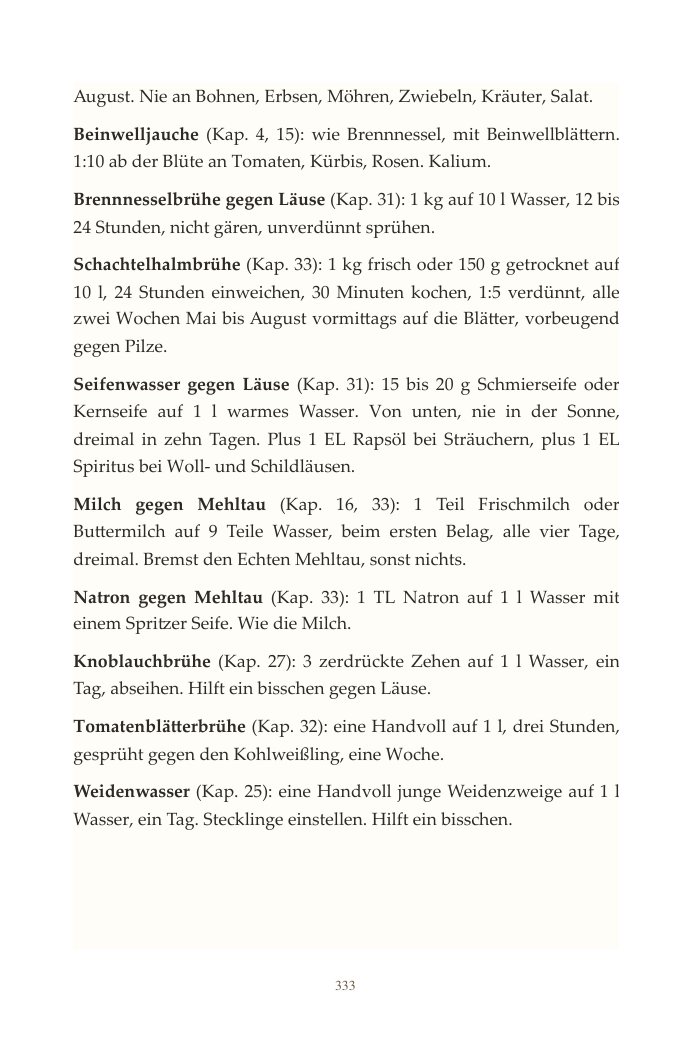 Seite 333: Alle Mischungen und Maße